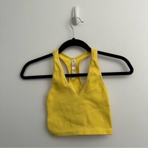 Free People yellow racerback bra tank